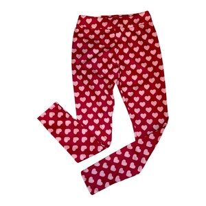 Heart Print Fleece Lined Leggings
